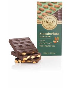 Venchi Bar Almond Toasted Dark Choc 100 g