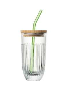 La Rochere Ouessant Smoothie glass and straw 14.8cm 430ml